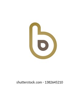 Simple Initial B Hollow Tech Logo