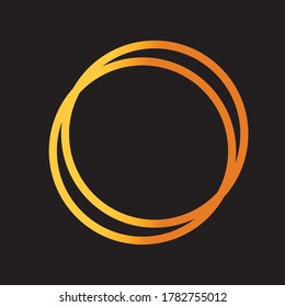 simple initial biased based vector logo design of double letter O on black background