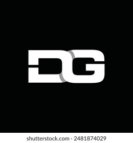 Simple inicial DG Geometric Business Icon Diseño creativo Logo