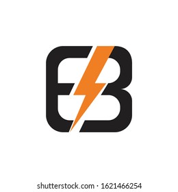 Simple Initial E and B Blitz Electrical Logo