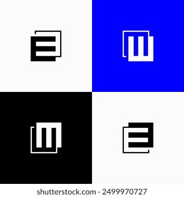 simple initial EE  ME MW doble logo 