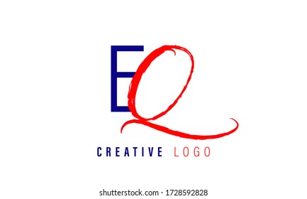 simple initial EQ letter logo design idea
