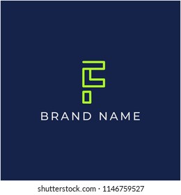 Simple Initial F logo design inspiration