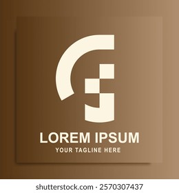 Simple Initial G Letter Logo on Gradient Background. Can be used for Business and Brand Logos. Vector Logo Design Template Elements