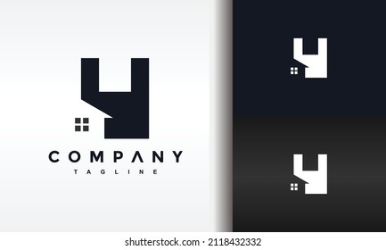 Simple Initial H Home Logo