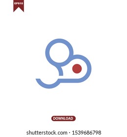 Simple initial letter B logo vector design