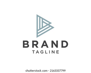 Simple Initial Letter B Logo. Green Shape with Cut Style isolated on White Background. Usable for Business and Branding Logos. Flat Vector Logo Design Template Element.