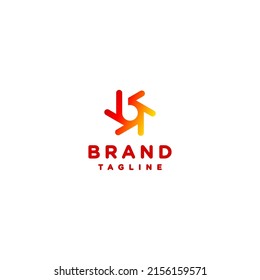 Simple Initial Letter B with Sunshine Lines Logo Design. Initial Letter B With Swirling Stripes Effect Design.