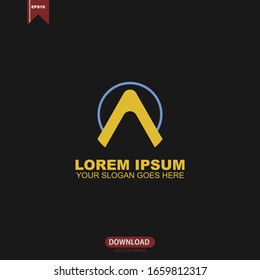 Simple Initial Letter A Concept Logo Icon Vector Template Design