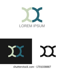 Simple initial letter DOC concept logo vector design