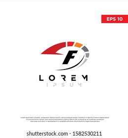 simple initial letter f speed logo. modern icon, template design