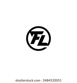 Simple initial letter FL logo concept design template. Vector illustration