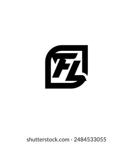 Simple initial letter FL logo concept design template. Vector illustration