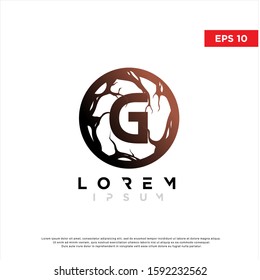 simple initial letter g root logo. modern icon, template design