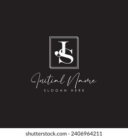 Simple Initial Letter JS Logo. Usable for Business and Branding Logo Design Template Element.