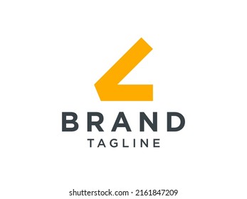 Simple Initial Letter L Logo. Monogram Linear Style isolated on White Background. Usable for Business and Branding Logos. Flat Vector Logo Design Template Element.