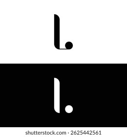 Letra inicial simples L Logo. Estilo Linear Monograma isolado