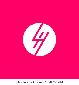simple initial letter lh/hl logo