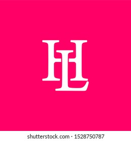 simple initial letter lh/hl logo