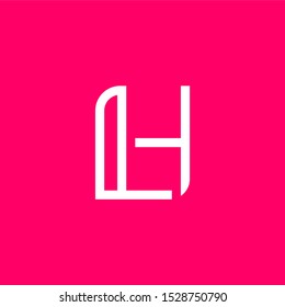 simple initial letter lh/hl logo