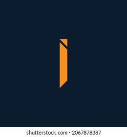 Simple Initial Letter I Logo. Flat Vector Logo Design Ideas Template Element. Usable for Business and Branding Logos.