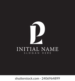 Simple Initial Letter LP or PL Logo. Usable for Business and Branding Logo Design Template Element.