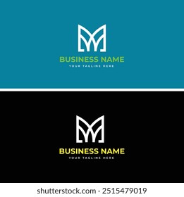 Simple Initial Letter M Logo. Usable for Business and Branding Logos. Flat Vector Logo Design