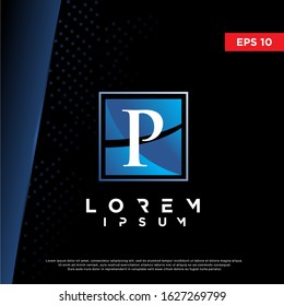 simple initial letter p attorney law logo. modern icon, template design