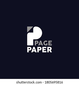 Simple Initial Letter P With Paper Print Page Logo Design