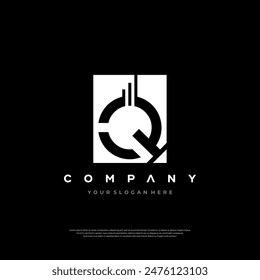 Letra inicial simple Q Logo aislado en doble fondo. Utilizable para logotipos de empresa y de marca. Elemento de Plantilla de diseño de logotipo de Vector plano.