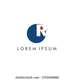 Simple initial letter R concept logo vector design