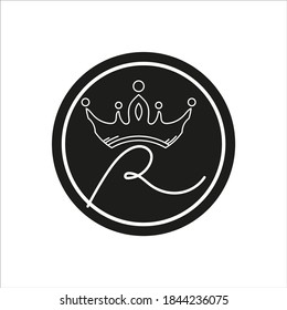 Simple initial letter R logo icon vector design