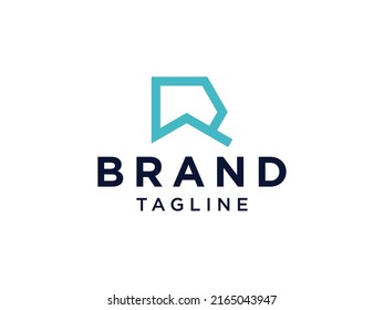 Simple Initial Letter R Logo. Green Shape R Letter Cutout Style isolated on White Background. Usable for Business and Branding Logos. Flat Vector Logo Design Template Element.