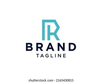 Simple Initial Letter R Logo. Green Shape R Letter Cutout Style isolated on White Background. Usable for Business and Branding Logos. Flat Vector Logo Design Template Element.
