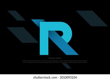 Simple Initial Letter R Monogram Logo Design Vector