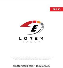 simple initial letter speed logo. modern icon, template design