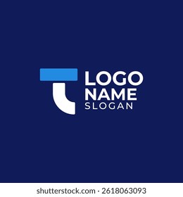 Simple Initial Letter T logo icon design template elements vector usable for Business and Branding Logos.