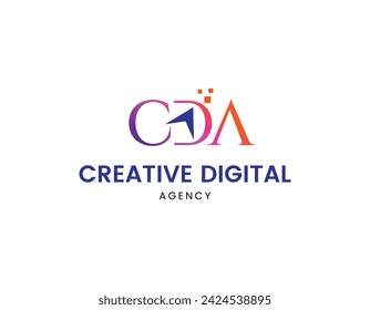 Simple Initial Letter Type CAD Business Digital Logo Design Template