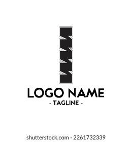 Simple Initial Letter Type I Logo Sign Symbol Icon. Letter I
