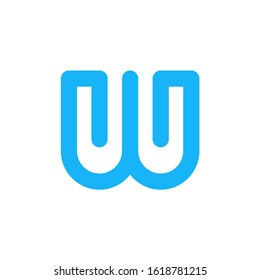 simple initial letter w logo template