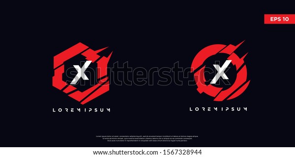 simple initial letter x gaming logo. modern icon,\
template design