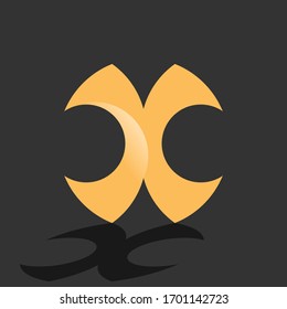 Diseño vectorial de icono de logotipo X simple