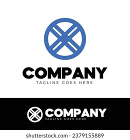 Simple Initial Letter X Logo isolated on Double Background. Business and Branding Logos.