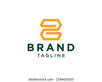 Simple Initial Letter Z Logo. Yellow hape with Negative Space Z Letter inside. Usable for Business and Technology Logos. Flat Vector Logo Design Template Element.