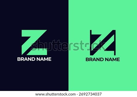 Simple Initial Letter Z Logo Icon Set for Modern Business and Branding Vector Design