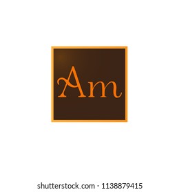 Simple AM initial Logo designs template, Vector illustration, 