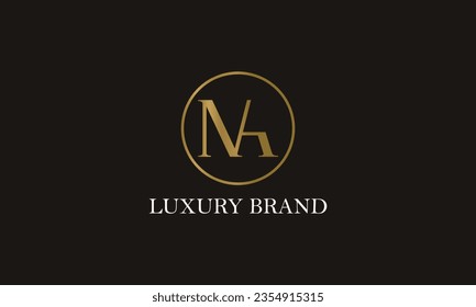 simple initial luxury NA letter logo Clothing Store Fashion brand symbolic and iconic NA text monogram