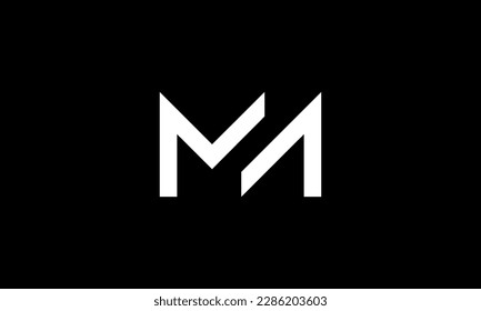 Simple initial M and A logo