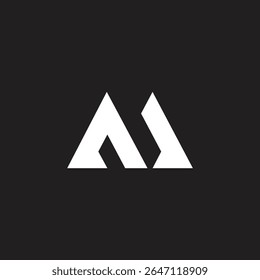 Simple initial AM or MA unique branding logo design.