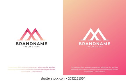 Simple Initial Monogram M X Logo Design Template Element